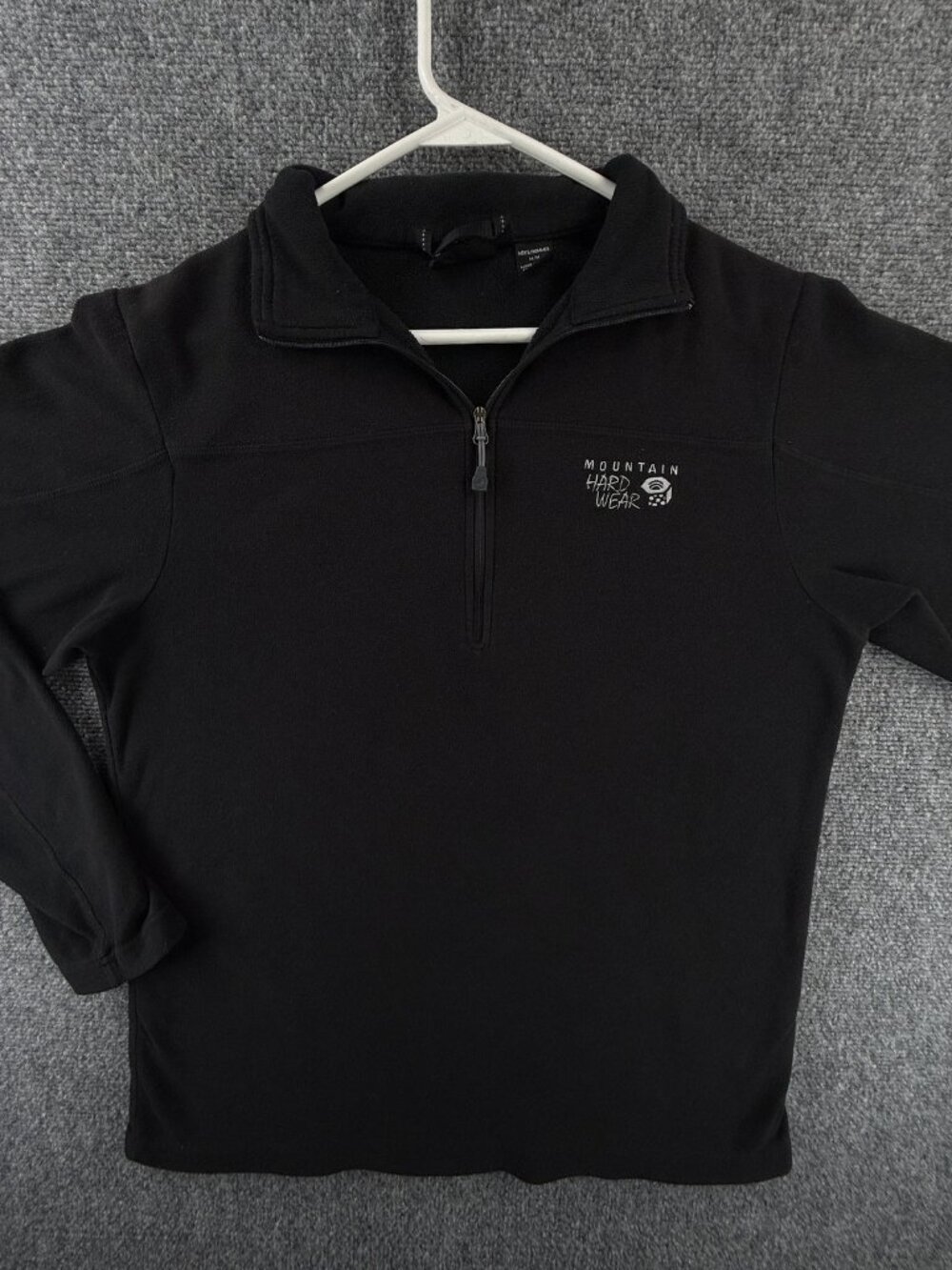 Mountain Hardwear Fleece Logo Black Medium Polyester Men Jacket Solid Outdoors